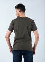 Kirpi Baskılı Kısa Kollu Siyah Erkek T-Shirt